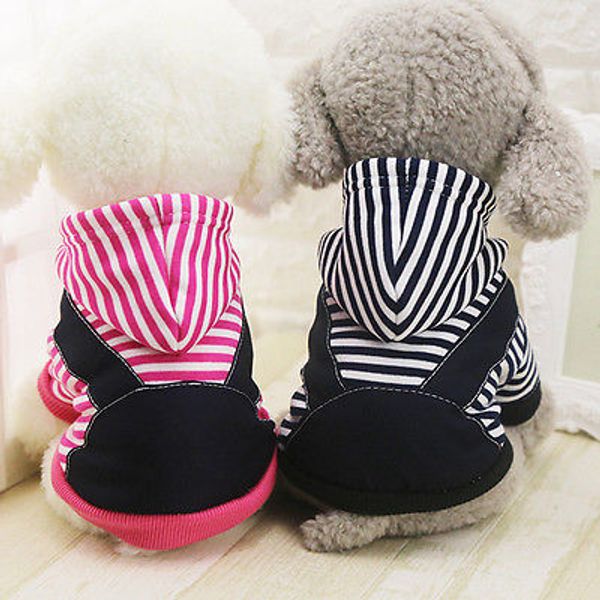 

большой питомец зима повседневная собака теплая одежда большой щенок полосатый толстовка кошка пальто одежда куртка