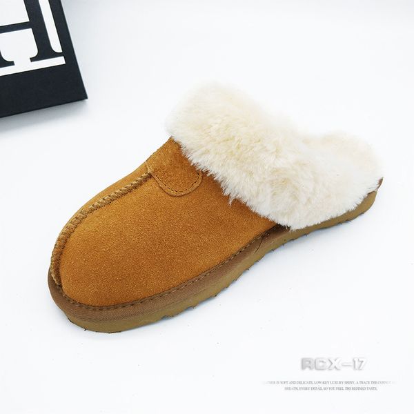 

women's cotton slippers leather snow boots winter warm fashion warm snow boots home large size ladies cotton slippers 35-45, Black