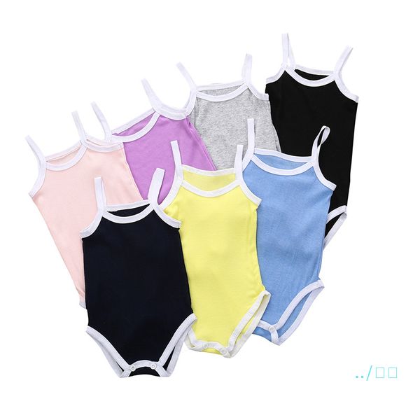 

jumpsuits rompers baby clothes girls romper solid color swimsuit suspende summer triangle infant climbing clothes kids jumpsuits sale cz422, Blue