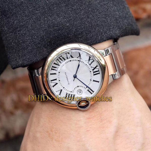

car luxury mens watches blue ballon 42mm 316l stainless steel case 8215 mechanical automatic watch waterproof fashion mens designer watches, Slivery;brown