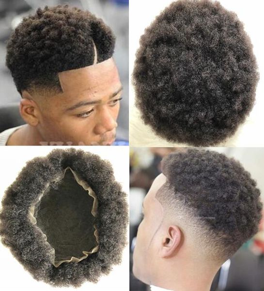 2019 Celebrity Toupee Mens Hairpieces Afro Curl Full Lace Toupee