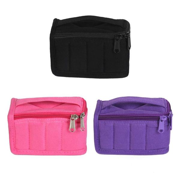 

5ml 10ml portable 8 bottle essential oil storage bag cotton carrying holder case travel nail polish organizer storage box bags