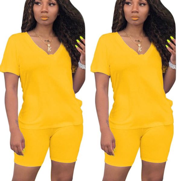 

sondr женщины комплекты летние костюмы с коротким рукавом top шорты костюм 2 piece set спортивная night club party эластичностью тонкий кост, White