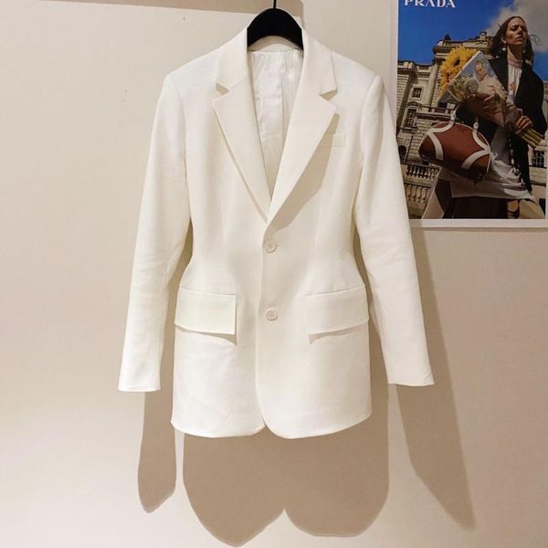 

2020 women slim white blazer coat female casual jacket gdnz, White;black