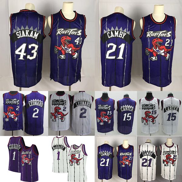 

2020 men's pascal 43 siakam jersey tracy 1 mcgrady vince 15 carter kyle 7 lowry fred 23 vanvleet basketball jerseys, Black;red