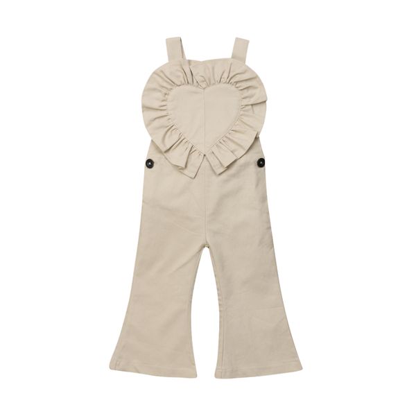 

toddler kids overalls pants heart lace baby girls pant bell-bottom long trousers romper jumpsuit outfits children clothes new, Blue