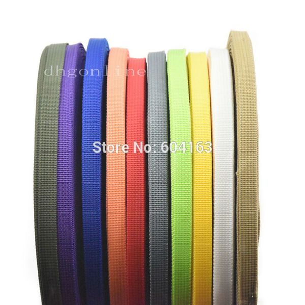 

25 yard 1/2" 12.5mm polypropylene for robbin webbing belt strap buckle, Black;white