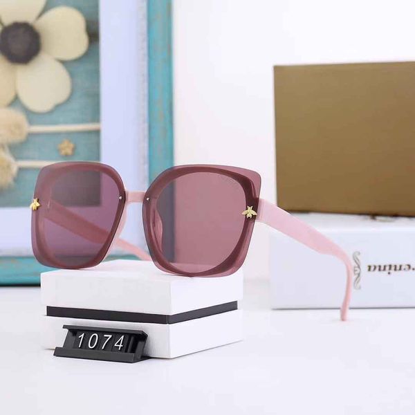 

new fashion designer man and women sunglasses 1074 square frame simple popular selling style uv400 protective eyewear with box