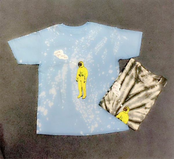 

2019 tie dyeing travis scott astroworld tour astronaut tee t shirt hip hop men women aw short sleeve mens ing, White;black