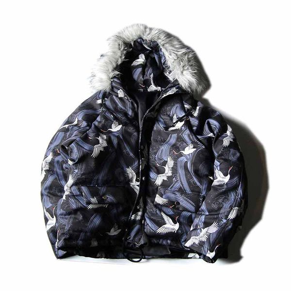 

sellingwinter men's duck down jackets coats real rabbit fur men women lovers fashion thick warm parka classic mens jaqueta masculina, Black