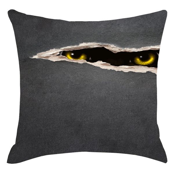 

halloween short plush pillow case creative horror shadow pillowcase sofa car home decoration square washable pillowcases
