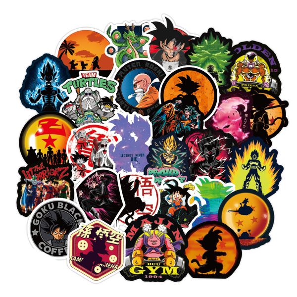 

50 pcs new dragon ball super waterproof stickers for skateboard suitcase guitar luggage lapsticker