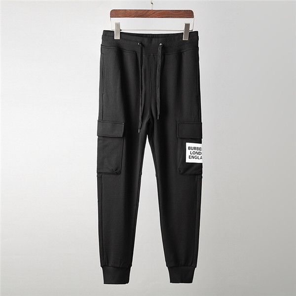 

luxurious brands design bbr big pocket overall elastic waist track trousers men women sport goose jogger sweatpants outdoor pants, Black;green