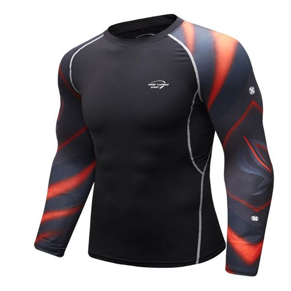 

casual men's running fitness t-shirt long sleeve yoga running shirts breathable bodybuilding blouse male sportswear#1226, Black;blue