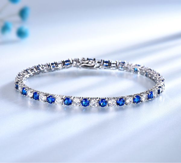 Umcho Erstellt Nano Blue Love Armband Für Frauen 925 Sterling Silber Schmuck Romantische Klassische Hochzeit Edlen Schmuck Designer Armband