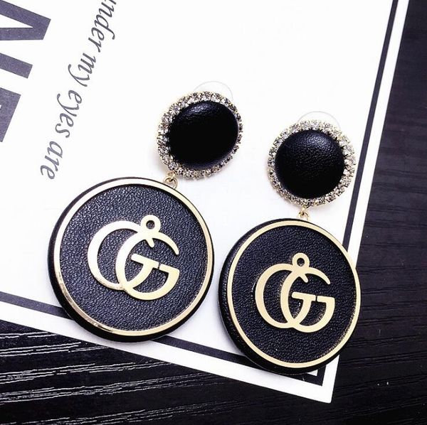 

earrings luxury jewelry fashion women mens earrings hip hop diamond stud earings iced out bling rock punk round wedding gift d19, Golden;silver