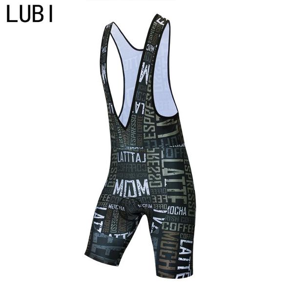 

lubi men irregular letter summer pro cycling bib shorts gel pad shockproof race lycra pants road bike shorts bicycle tights