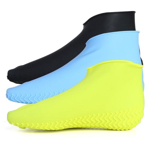 

1 pair waterproof shoes cover silicone non-slip men rain boots shoes protectors indoor outdoor reusable shoe cover overshoes