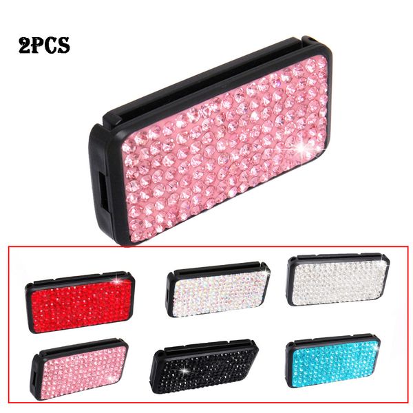 

2xrhinestone car seat belt clip car seat belt bracket elastic adjuster #smt0419