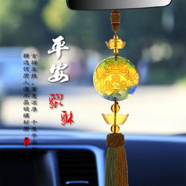 

interior decorations car pendant glazed brave ornaments decoration items in and out of safety rearview mirror tassel