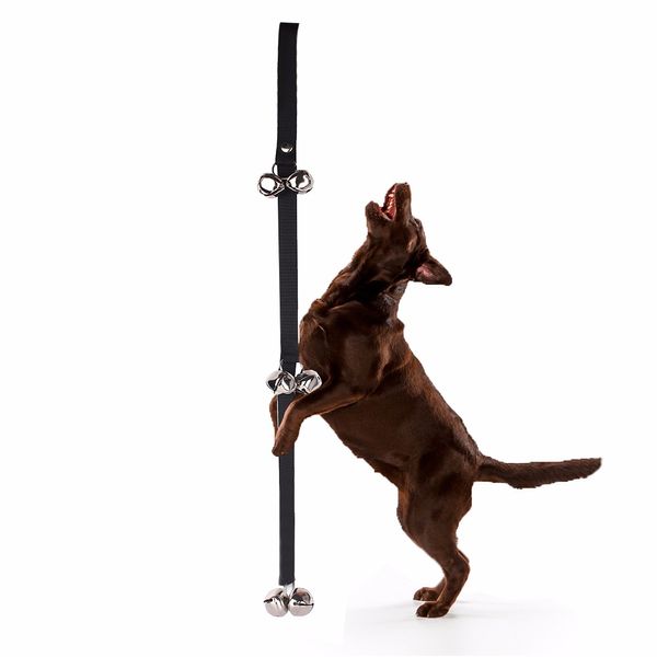 

new pet dog training dogs doorbell adjustable rope housetraining communicate alarm clicker pets cats stainless steel door bell