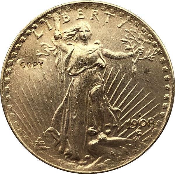 

1908-s $20 st. gaudens coin copy other home decor
