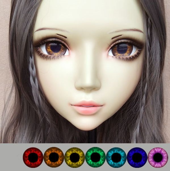 

dm-eye17) смола япония аниме ролевая игра cos kigurumi косплей маска унисекс лолита кроссдрессинг bjd маски на заказ глаза, Black;red