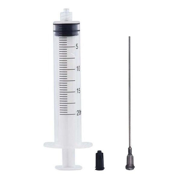 20 ml/20 ml Dosierkegel + 16 G Nadel mit stumpfer Spitze, Länge 10 cm