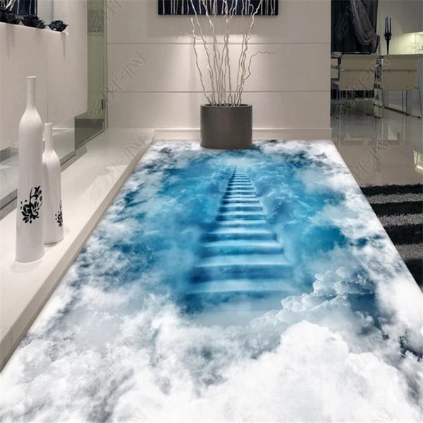 

fashion custom classic waterproof wallpaper waterfall water dreams jungle 3d floor painting wall papers home decor