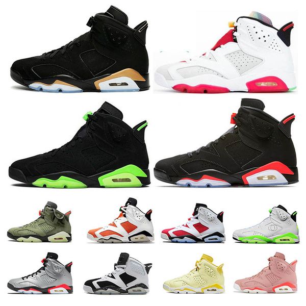 

hare electric green 6 6s men women basketball shoes dmp new black infrared unc oreo psg reflective infrared aleali may sport sneakers