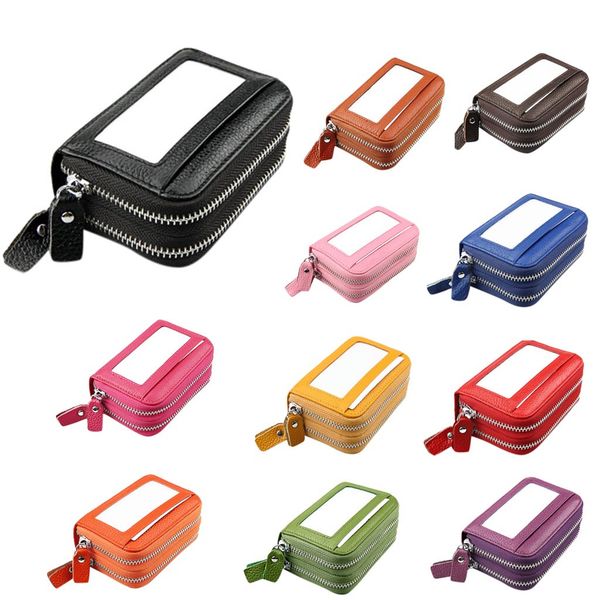 

2019 multicolor clutch sac main femme fashion new double bank card package multi-card 11 card position coin purse #4gh