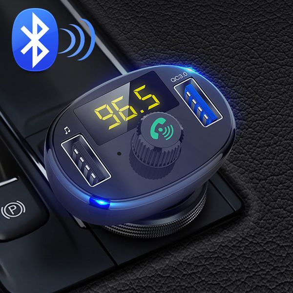 

fm transmitter bluetooth car wirless radio adapter mp3 music player wireless bluetooth handscar kit usb qc3.0 quick charger