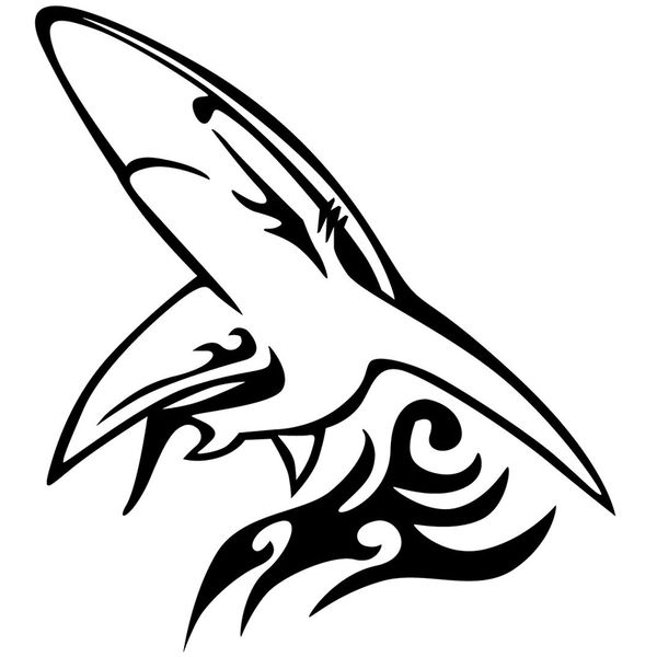 

16*14.4cm this is a shark tribal die cut vinyl sticker or decal. great for car vinyl sticker unique car accessories