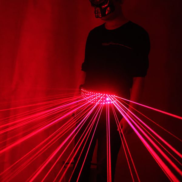 

new design red laser waistband belt led girdle christmas halloween nightclub performers dancer singer stage wear