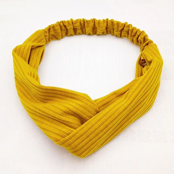 

вязаный сплошной цвет девушки вязаный крест узел ленты для волос дамы твист узел чистый гибкий оголовье цвет оголовье гомас де пело, Brown