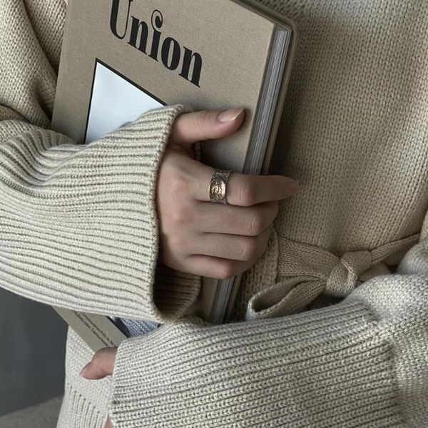 

vintage 925 sterling silver finger rings for women punk adjustable animal open rings statement jewelry anillos mujer, Golden;silver