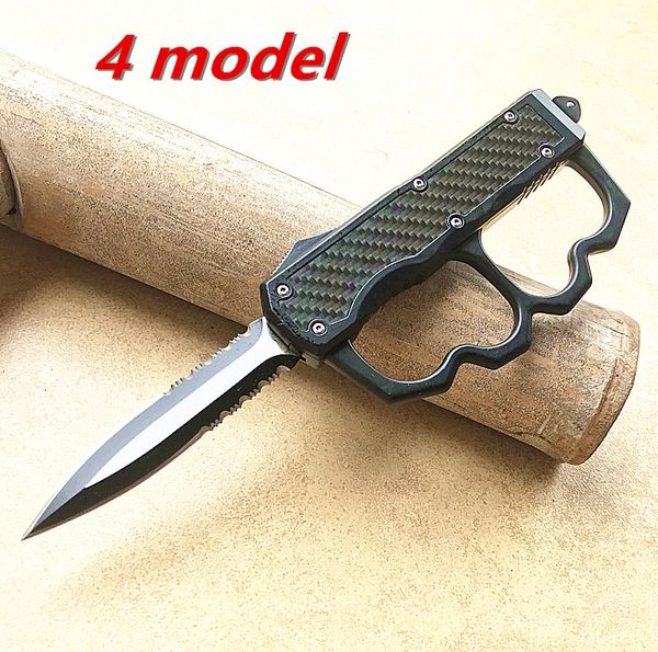 

Wholesale 4 model outdoor camping tactical knife carbon fiber handle tanto / water drop blade with tactical knife sleeve