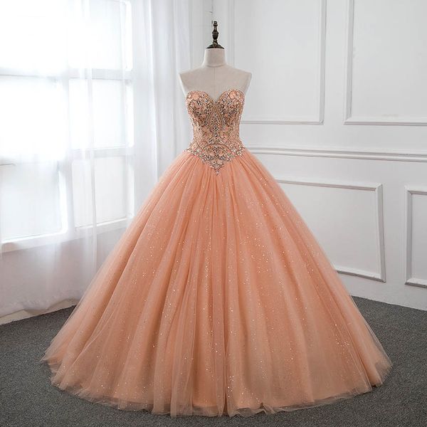 

бальное платье коралл pageant пром платья sweetheart кристаллы vestidos de 15 anos блестящая тюль шнуровка назад сладкий 16 платье quinceane, Black