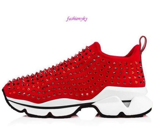 

new famous brand shoes nail socks nail sports shoes studded red bottom spike sock men's women's nail training donna shoes, Black