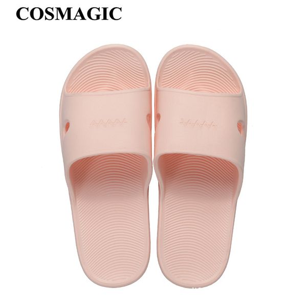 

cosmagic 2019 new indoor household slipper summer anti-slip quick drying soft sole bathroom shower pool couple slippers, Black