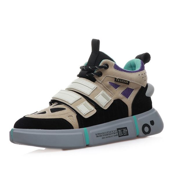 

2019 new national fashion all-around trend daddy shoes student sports leisure magic card shoes wholesale design and custom factory platform, Black