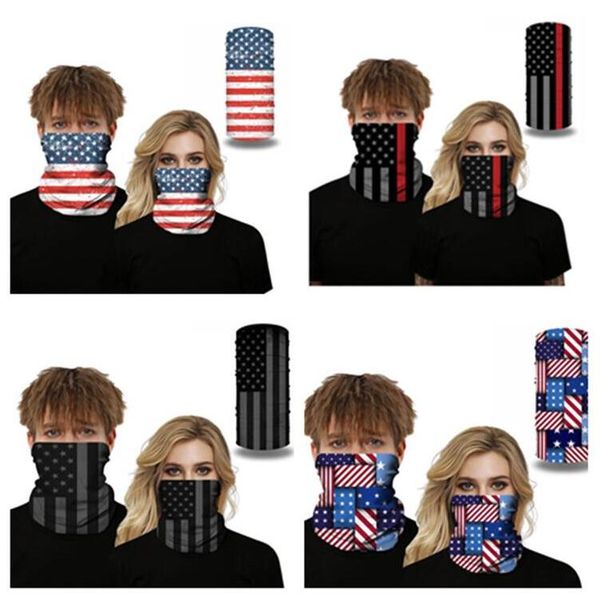 

american flag 3d print seamless bandanas face mask covers magic headband scarf headwrap motorcycle cycling uv dust protection maks d52709, Blue