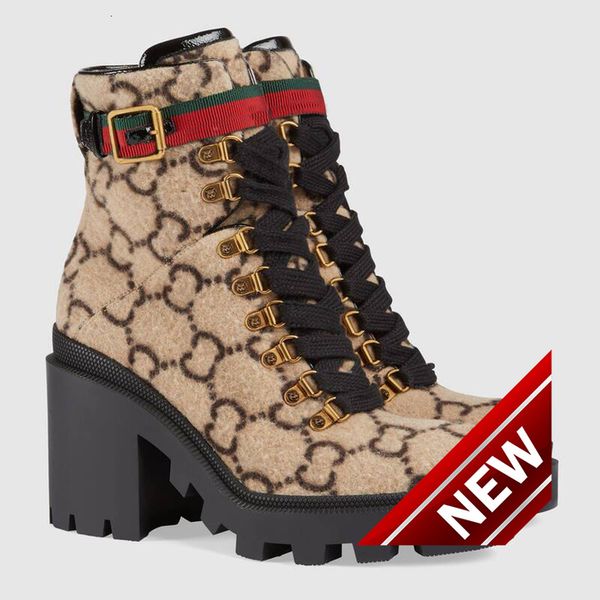 

wool ankle boot beige/ebony women boots lug soled heeled booties lace-up with eyelets women's winter boots 7s1, Black