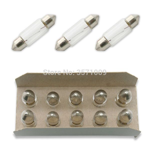 

genuine part 4 10 20 pcs headlight halogen for 12844 cp 12v 5w sv8.5 c5w 38mm bulb blake light width lamp