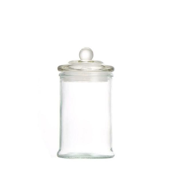 Ultimo vetro trasparente Maniglia Guarnizione coperchio superiore Dry Herb Tobacco Storage Case Box Container Stash Jars Grinder Bong Accessori per bottiglie di fumo