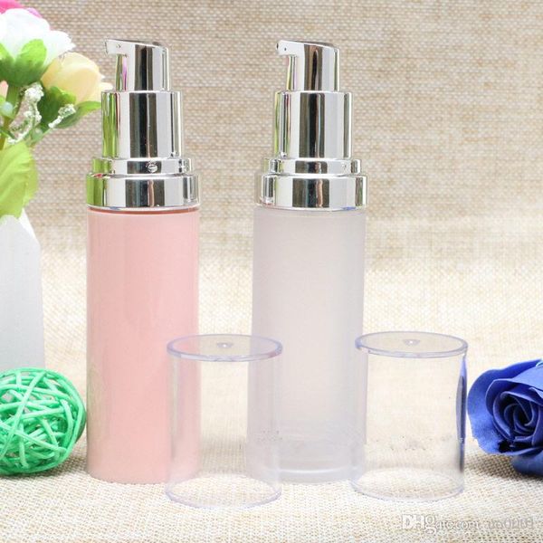 

30ml frosted/pink vacuum airless bottle empty cosmetic containers lotion plastic packaging bottles