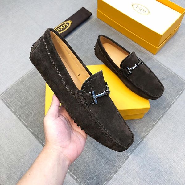 

new style luxury men's casual formal wear leather shoes fashion design brand classic retro men's shoes frosted leather upper soft, Black