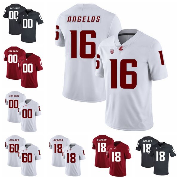 

washington state cougars jerseys steve gleason jersey renard bell gunner cruz gage gubrud travell harris football jerseys custom stitched, Black