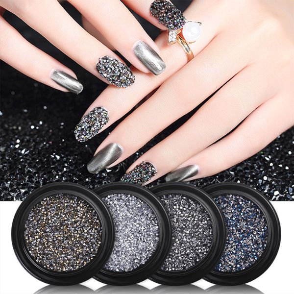 

born queen mini rhinestones irregular stones 3d crystals balls nail art decorations diy design manicure diamonds, Silver;gold