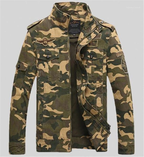 

outerwears casual pockets males clothing camouflage print mens designer jackets fashion loose zipper panelled epaulet mens, Black;brown